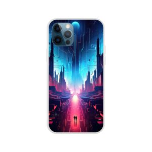 Digital Paradise Abstract Futuristic Phone Case - Flexi case, Apple - iPhone 12 Pro