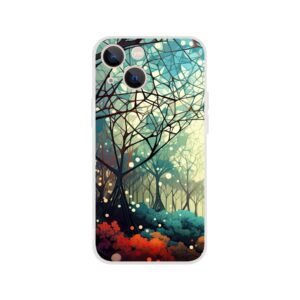 Forest Colorful Abstract Landscape Phone Case - Flexi case, Apple - iPhone 13 Mini