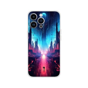 Digital Paradise Abstract Futuristic Phone Case - Flexi case, Apple - iPhone 14 Pro Max