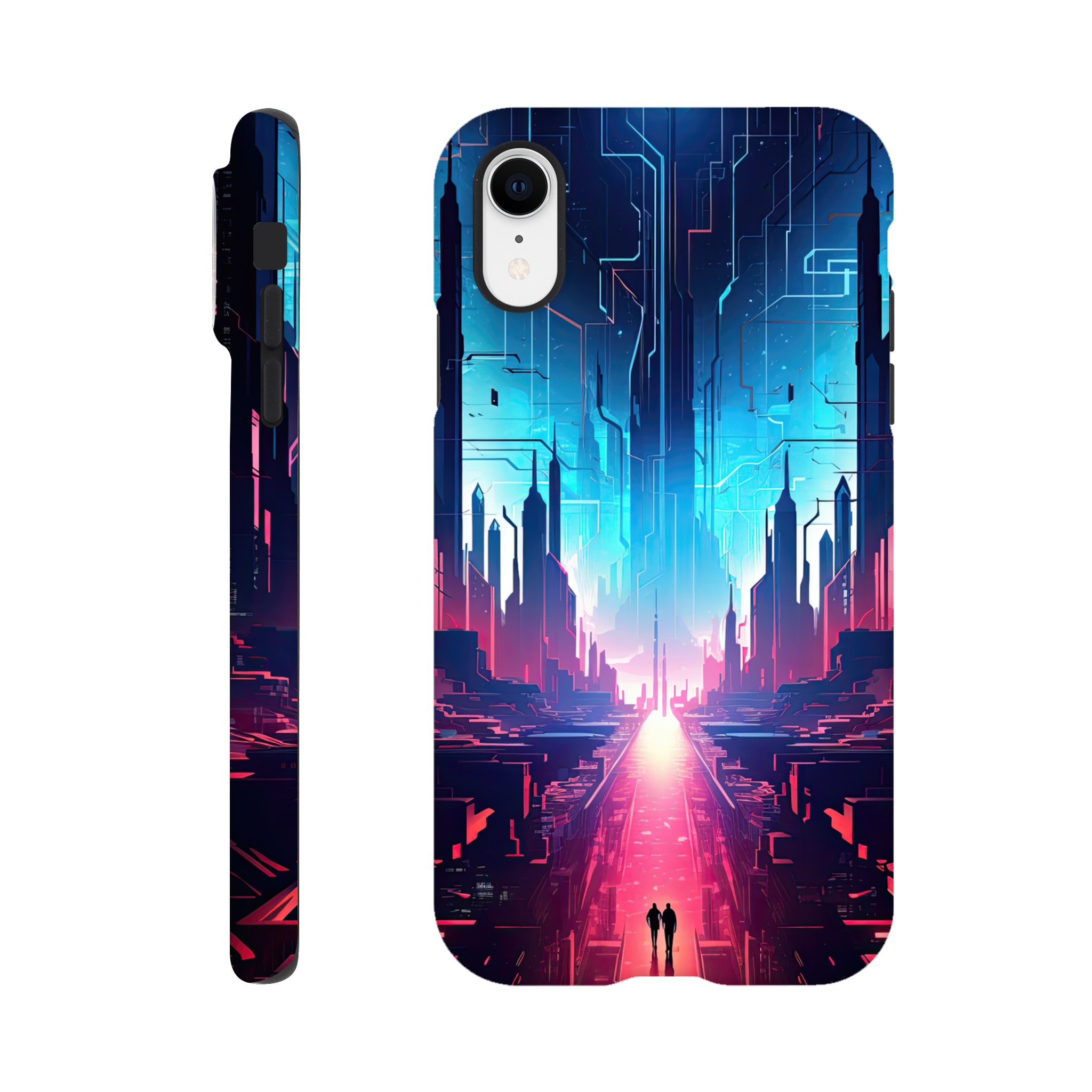 Digital Paradise Abstract Futuristic Phone Case – Tough case, Apple – iPhone XR
