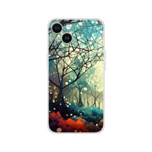 Forest Colorful Abstract Landscape Phone Case - Flexi case, Apple - iPhone 14