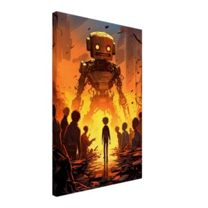 Robot Overlord - Anime Canvas Print - 40x60 cm / 16x24″, Slim