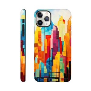 Colorful Abstract Cityscape Painted - Phone Case - Tough case, Apple - iPhone 11 Pro Max