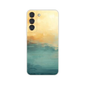 Abstract Lake Yellow Teal Phone Case - Flexi case, Samsung - Galaxy S22