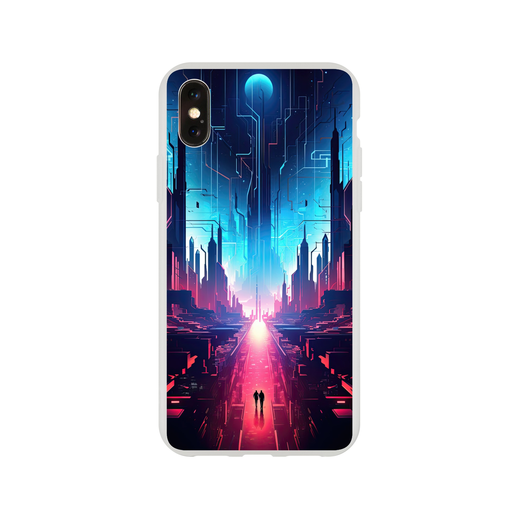 Digital Paradise Abstract Futuristic Phone Case – Flexi case, Apple – iPhone X