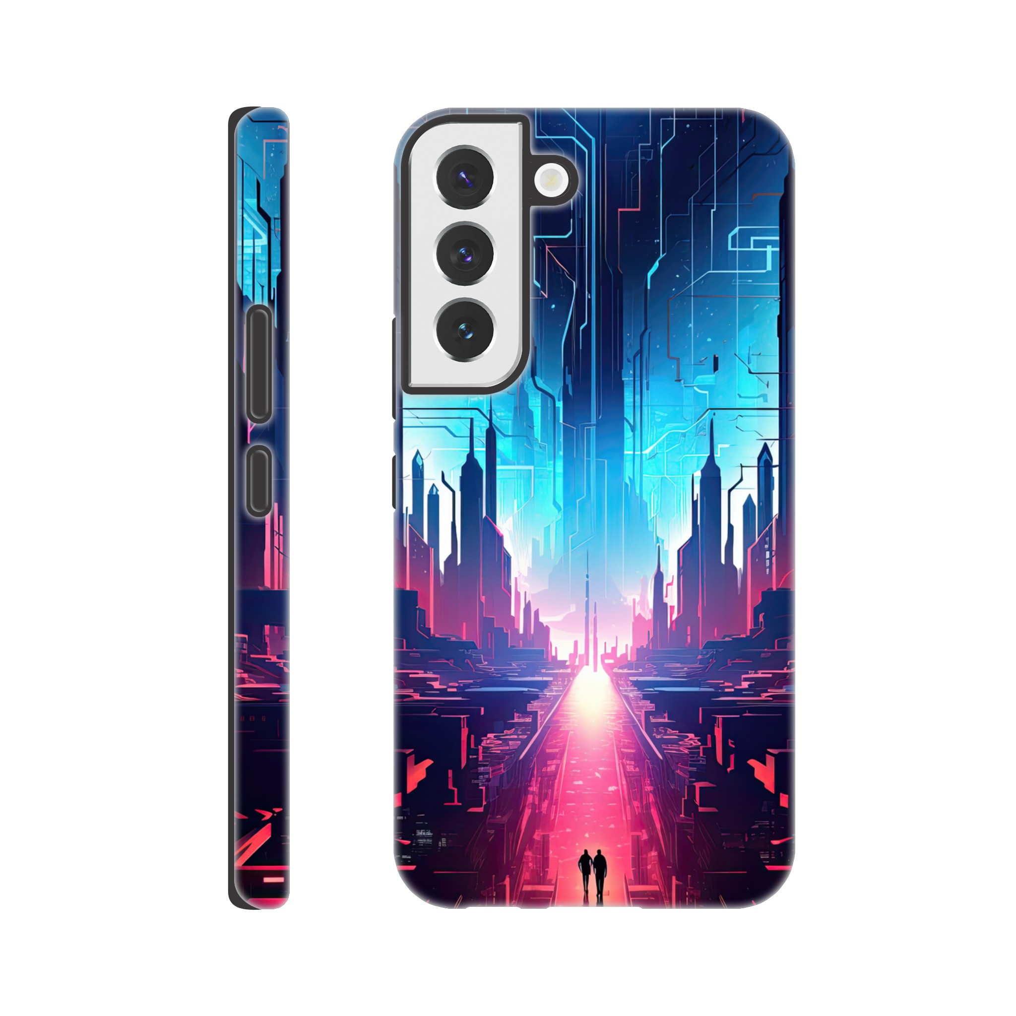 Digital Paradise Abstract Futuristic Phone Case – Tough case, Samsung – Galaxy S22
