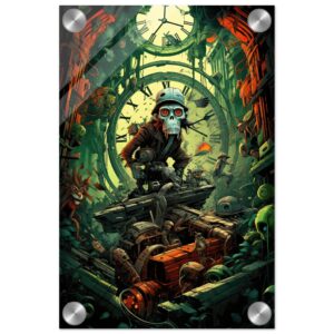 Urban Clockwork Jungle Acrylic Print - 20x30 cm / 8x12″