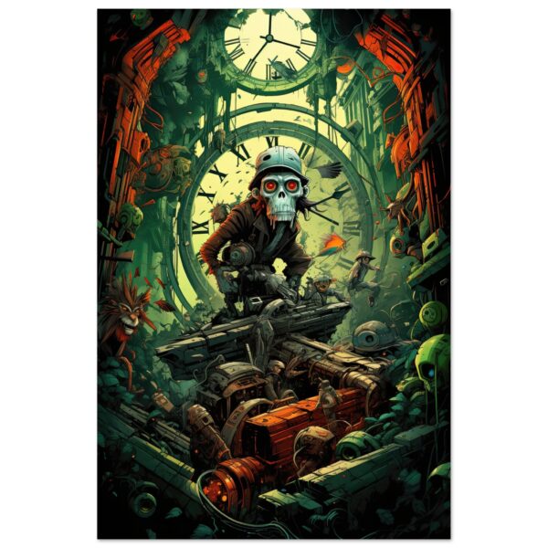 Urban Clockwork Jungle Metal Print