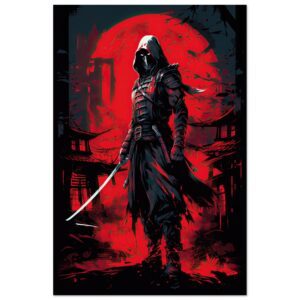 Stealthy Ninja Assassin Metal Print - 60x90 cm / 24x36″