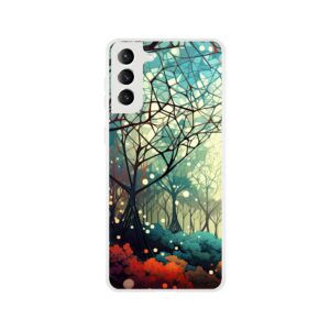Forest Colorful Abstract Landscape Phone Case - Flexi case, Samsung - Galaxy S21 Plus