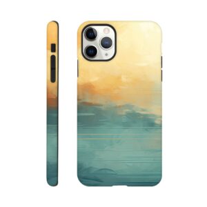 Abstract Lake Yellow Teal Phone Case - Tough case, Apple - iPhone 11 Pro Max