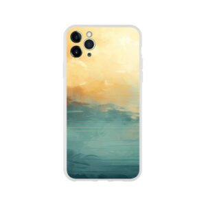 Abstract Lake Yellow Teal Phone Case - Flexi case, Apple - iPhone 11 Pro Max