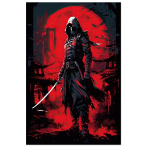 Stealthy Ninja Assassin Metal Print - 30x45 cm / 12x18″