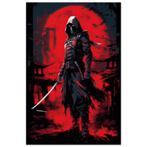 Stealthy Ninja Assassin Metal Print - 20x30 cm / 8x12″