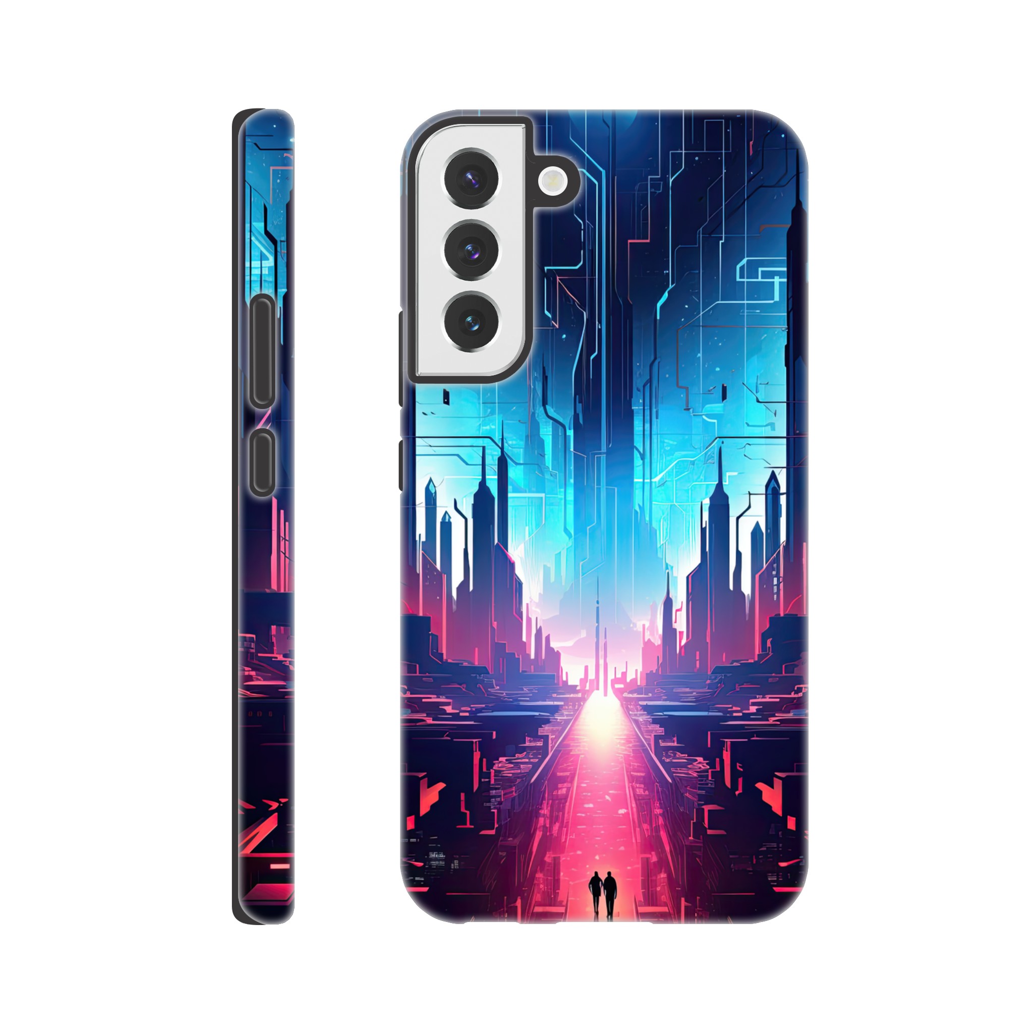 Digital Paradise Abstract Futuristic Phone Case – Tough case, Samsung – Galaxy S22 Plus