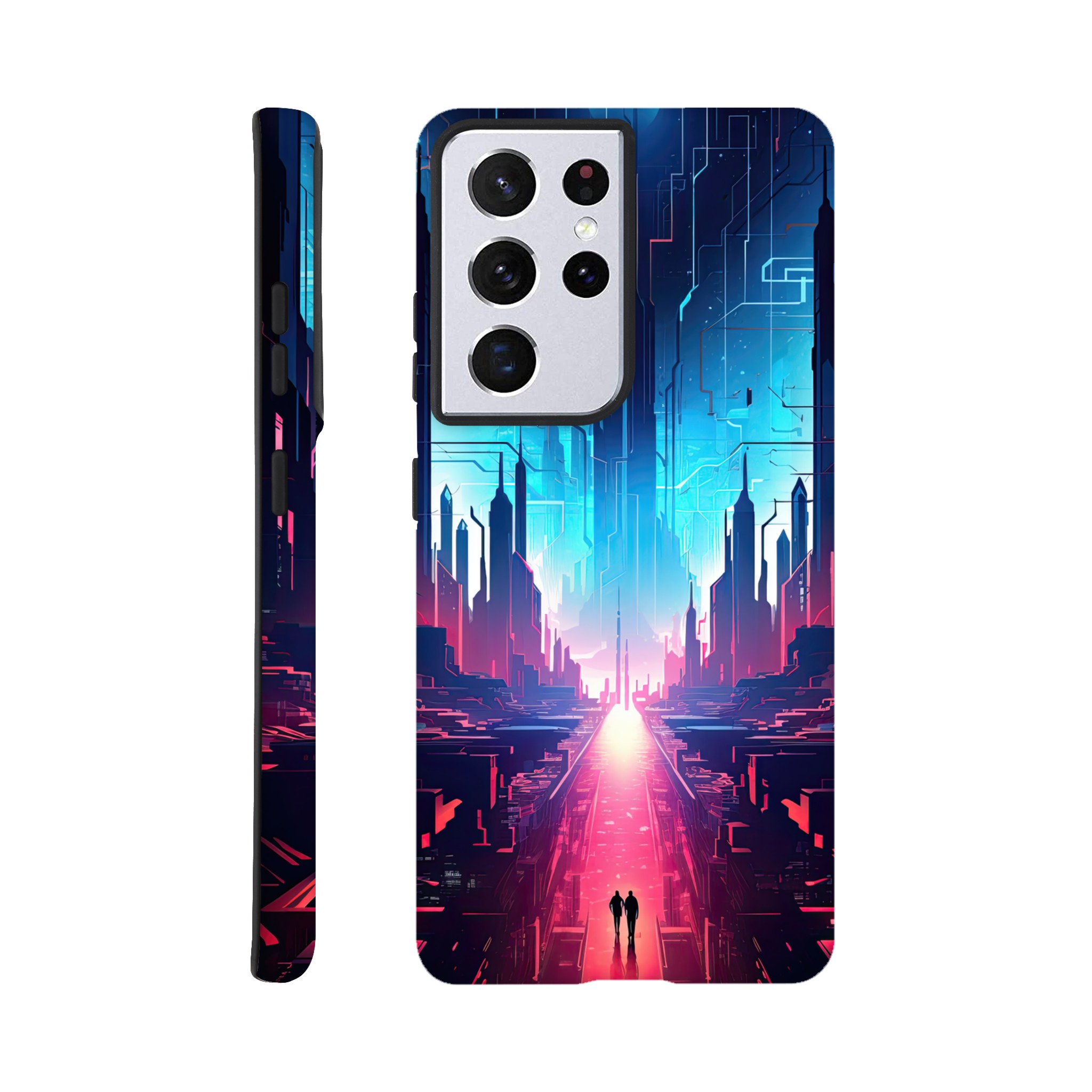 Digital Paradise Abstract Futuristic Phone Case – Tough case, Samsung – Galaxy S21 Ultra