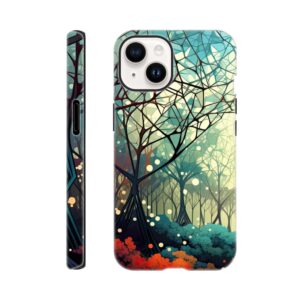 Forest Colorful Abstract Landscape Phone Case - Tough case, Apple - iPhone 14