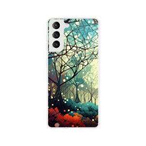 Forest Colorful Abstract Landscape Phone Case - Flexi case, Samsung - Galaxy S21