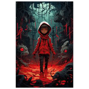 Little Red Devil Metal Print - 20x30 cm / 8x12″