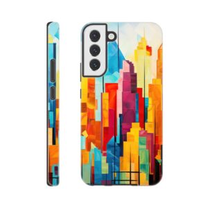 Colorful Abstract Cityscape Painted - Phone Case - Tough case, Samsung - Galaxy S22 Plus
