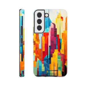Colorful Abstract Cityscape Painted - Phone Case - Tough case, Samsung - Galaxy S22