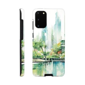 Rainy City Day Watercolor Phone Case - Tough case, Samsung - Galaxy S20