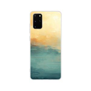 Abstract Lake Yellow Teal Phone Case - Flexi case, Samsung - Galaxy S20 Plus
