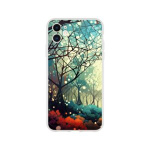 Forest Colorful Abstract Landscape Phone Case - Flexi case, Apple - iPhone 11