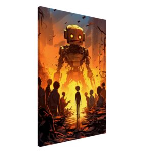 Robot Overlord - Anime Canvas Print - 60x90 cm / 24x36″, Slim