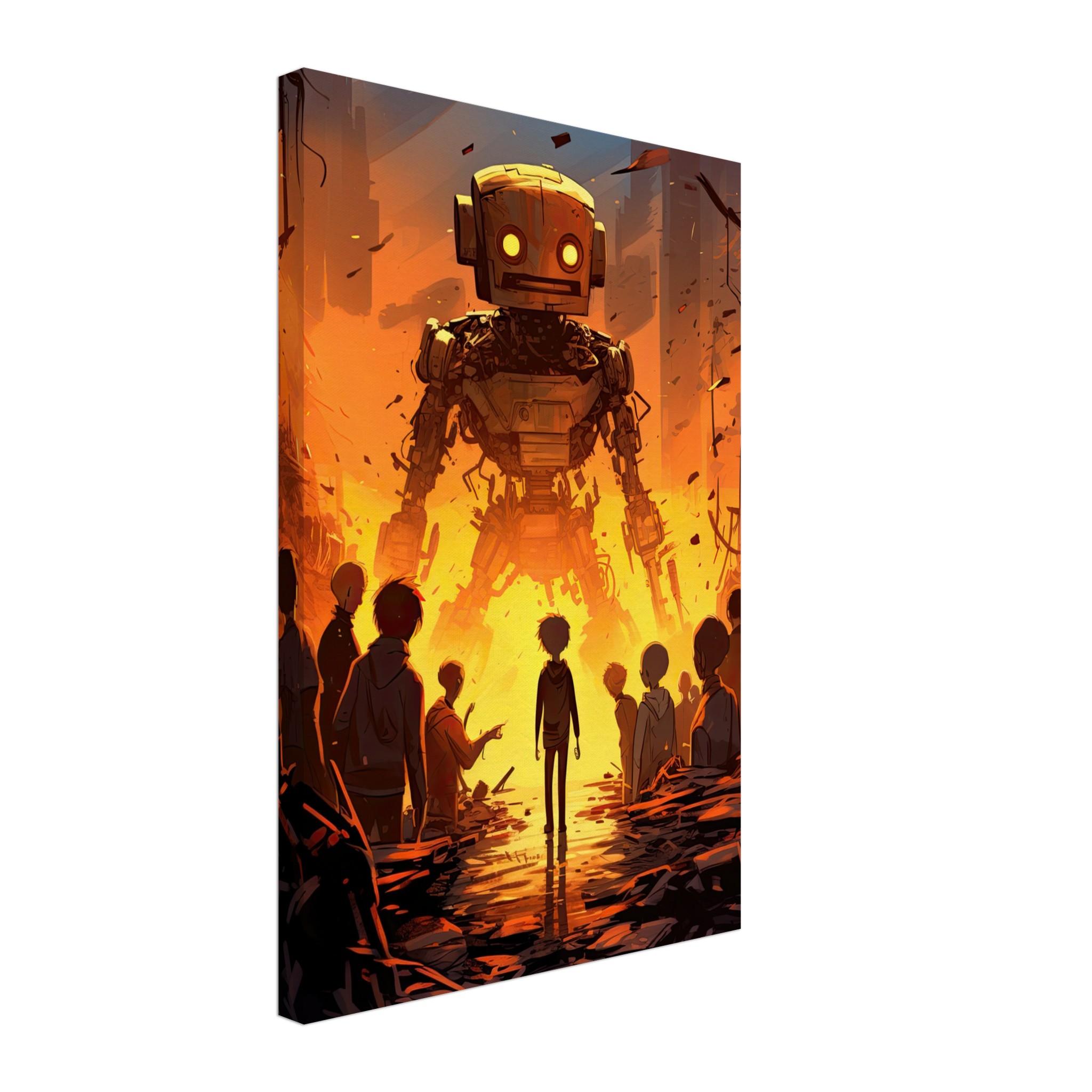 Robot Overlord – Anime Canvas Print – 40×60 cm / 16×24″, Thick