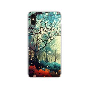 Forest Colorful Abstract Landscape Phone Case - Flexi case, Apple - iPhone XS
