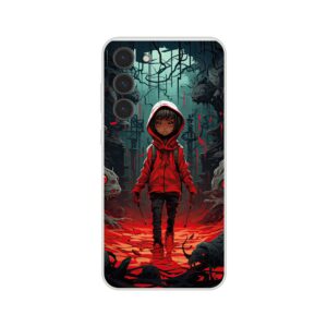 Little Red Devil Girl Phone Case - Flexi case, Samsung - Galaxy S23 Plus