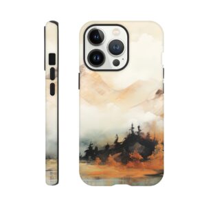 Misty Mountains Abstract Phone Case - Tough case, Apple - iPhone 13 Pro