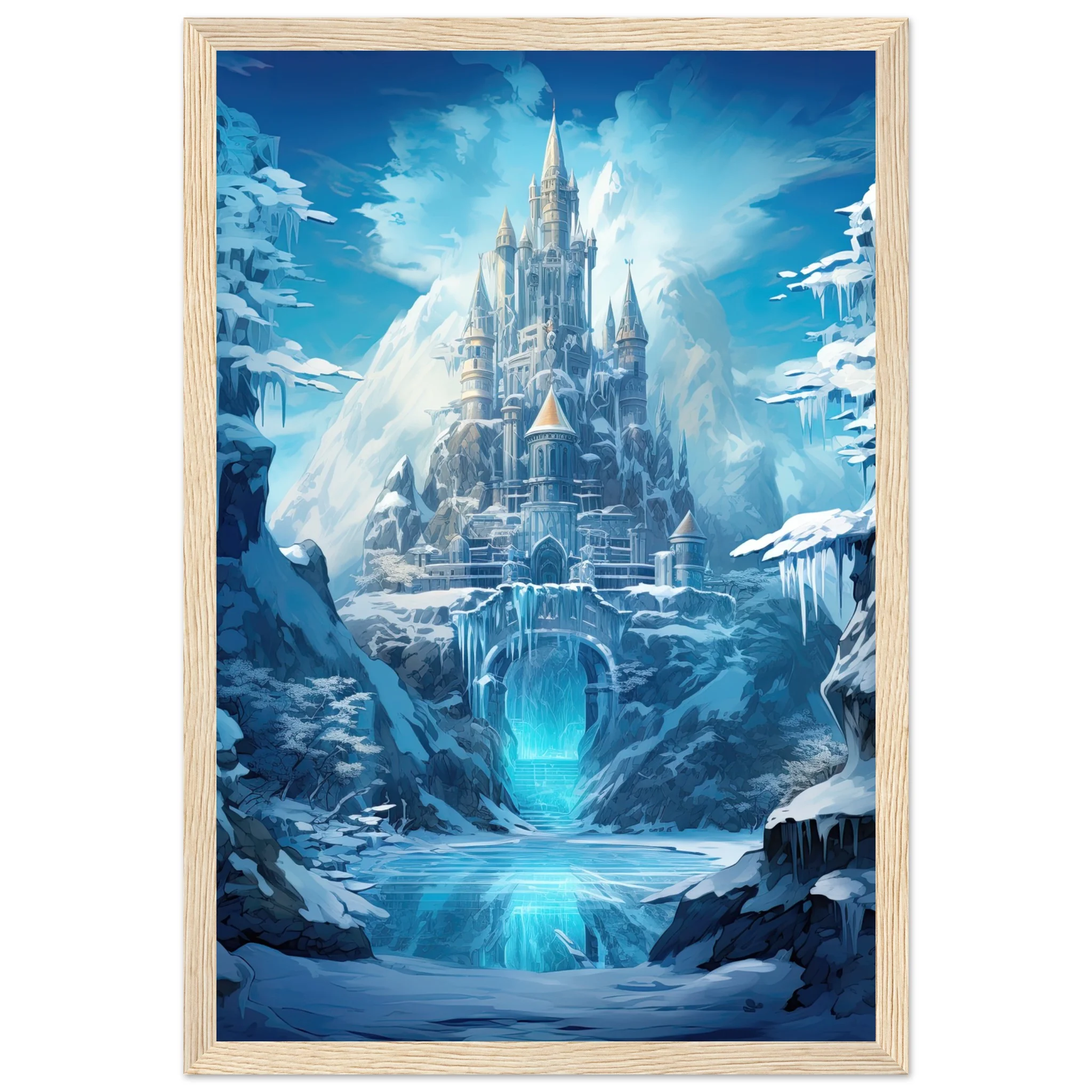 Frozen Icebound Castle Framed Print