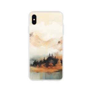 Misty Mountains Abstract Phone Case - Flexi case, Apple - iPhone XS Max