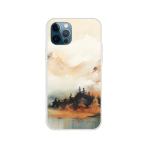 Misty Mountains Abstract Phone Case - Flexi case, Apple - iPhone 12 Pro