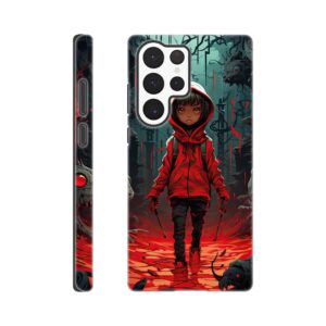 Little Red Devil Girl Phone Case - Tough case, Samsung - Galaxy S22 Ultra