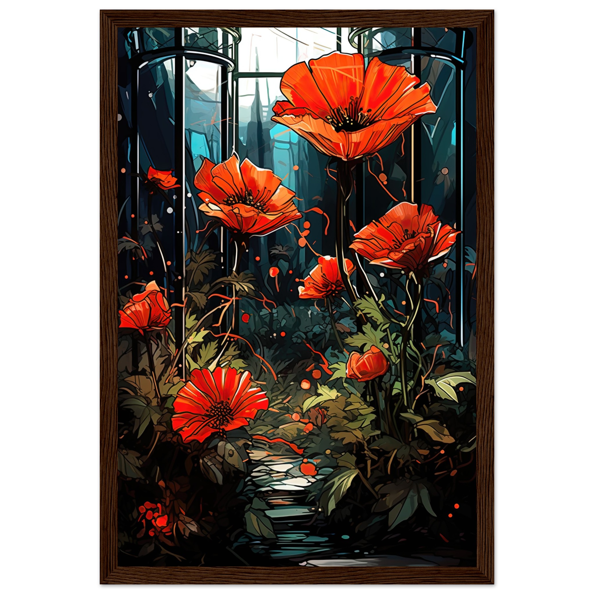 Garden of Glass Flowers Framed Print