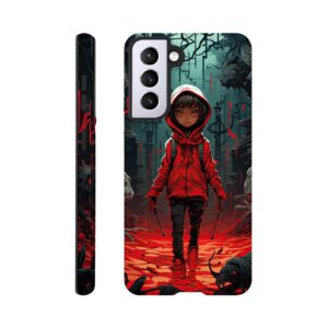 Little Red Devil Girl Phone Case - Tough case, Samsung - Galaxy S21