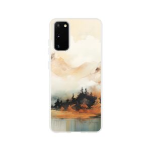Misty Mountains Abstract Phone Case - Flexi case, Samsung - Galaxy S20