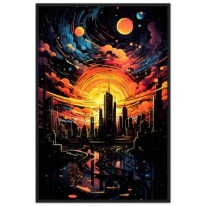 Solar City Symphony Framed Print