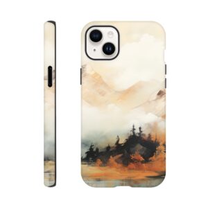 Misty Mountains Abstract Phone Case - Tough case, Apple - iPhone 14 Plus