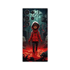Little Red Devil Girl Phone Case - Flexi case, Samsung - Galaxy S23 Ultra