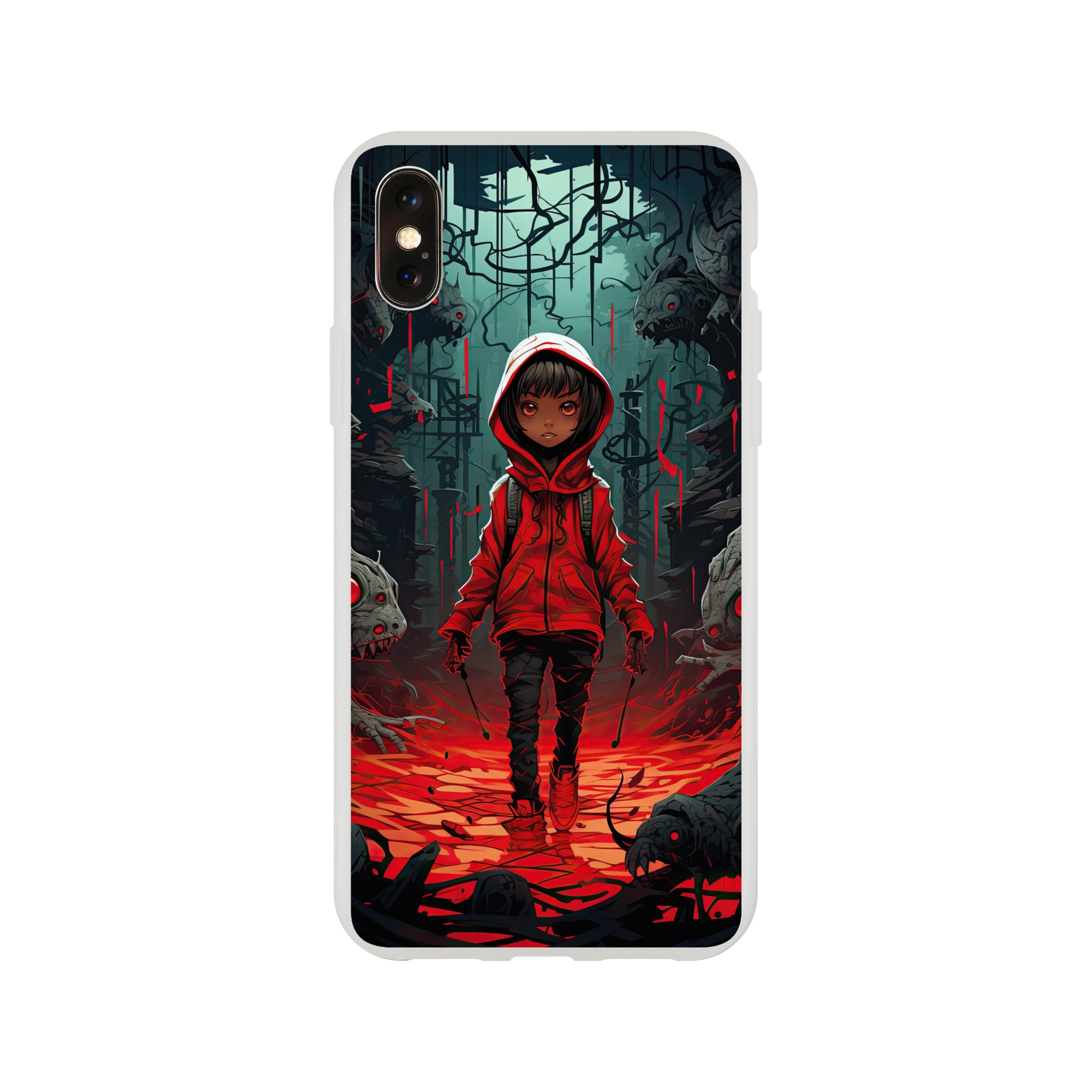 Little Red Devil Girl Phone Case – Flexi case, Apple – iPhone X