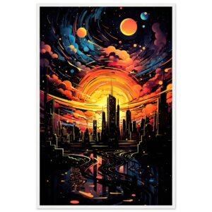 Solar City Symphony Framed Print