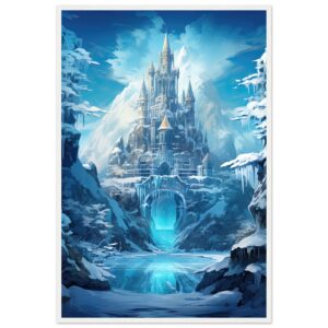 Frozen Icebound Castle Framed Print