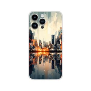 New Dawn – Abstract City Phone Case - Flexi case, Apple - iPhone 14 Pro Max