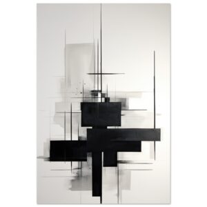 Black and White Abstract Poster - 30x45 cm / 12x18″