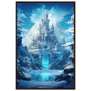 Frozen Icebound Castle Framed Print