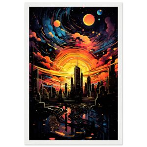 Solar City Symphony Framed Print